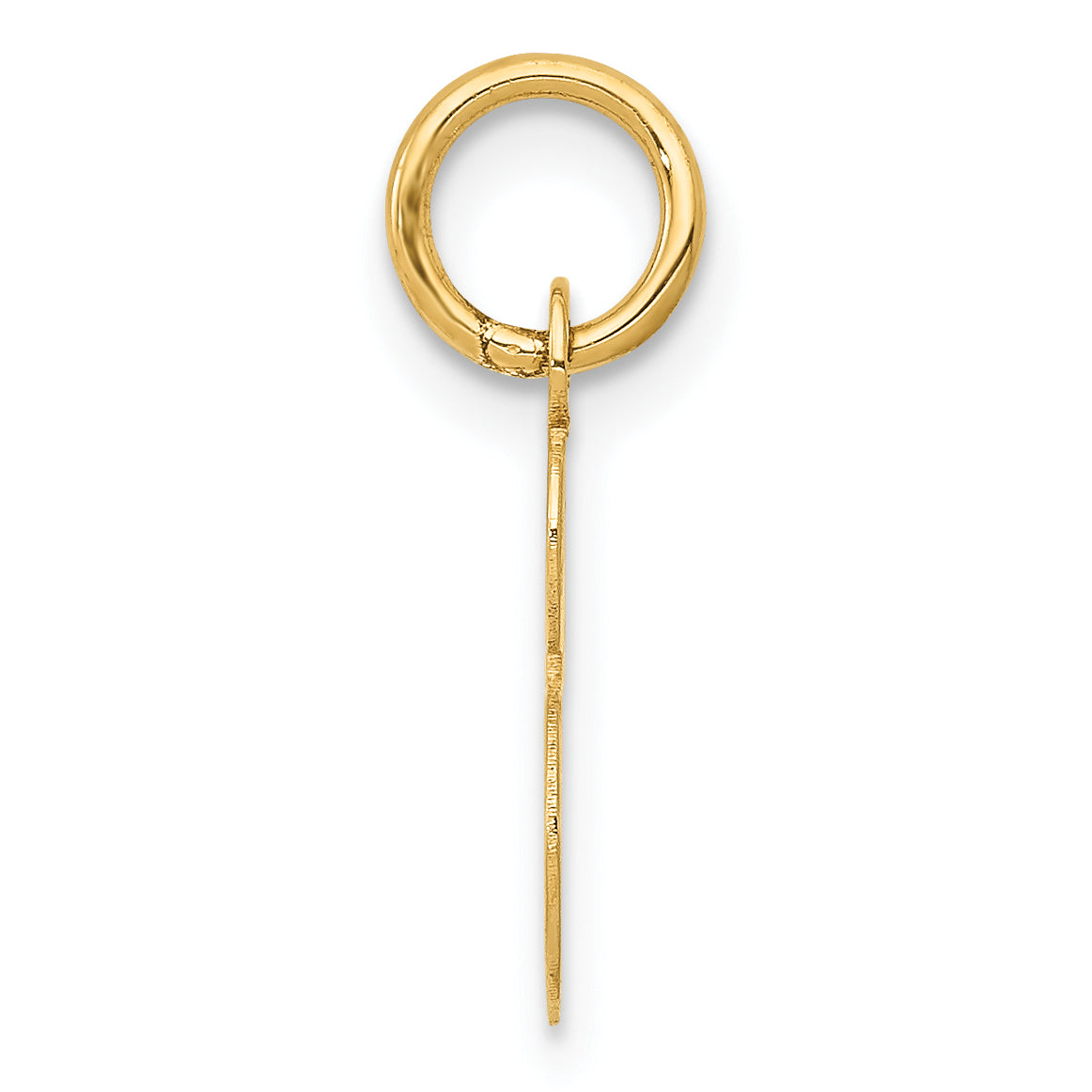 10K Yellow Gold Small Script Initial S Charm