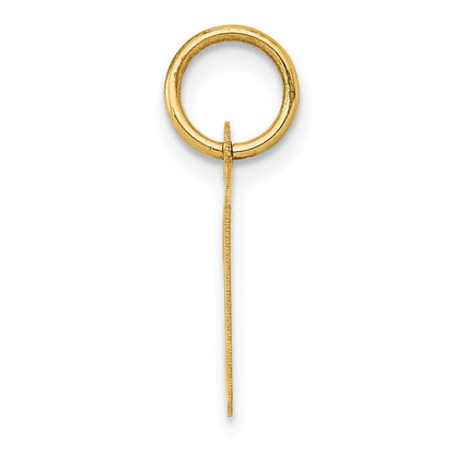 10K Yellow Gold Small Script Initial T Charm