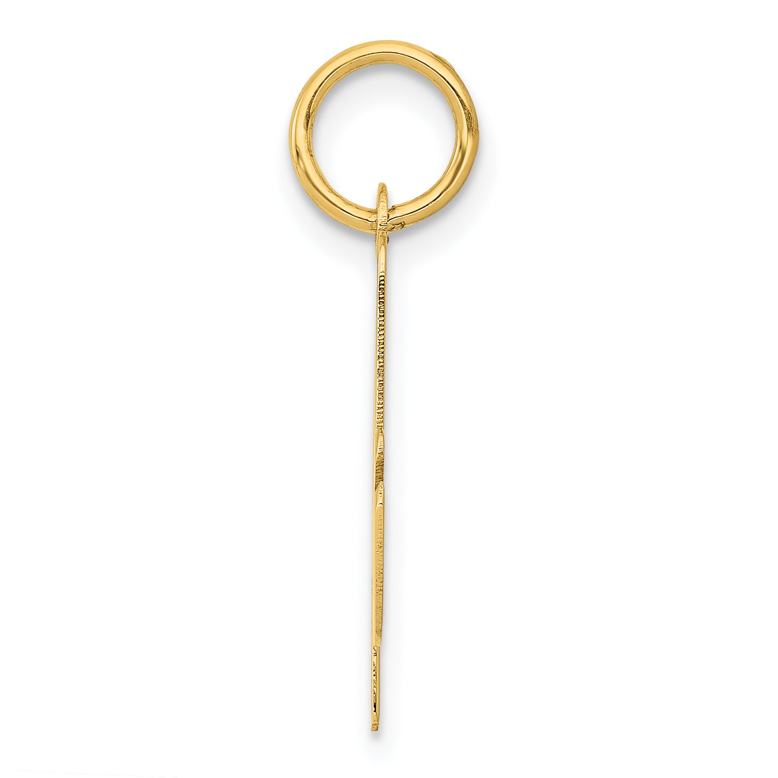 10K Yellow Gold 10K Medium Script Letter A Initial Charm