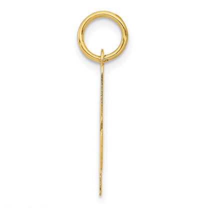 10K Yellow Gold 10K Medium Script Letter A Initial Charm