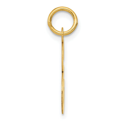 10K Yellow Gold 10K Medium Script Letter E Initial Charm