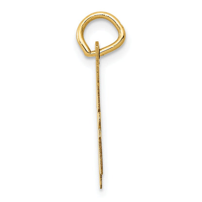 10K Yellow Gold 10K Medium Script Letter H Initial Charm