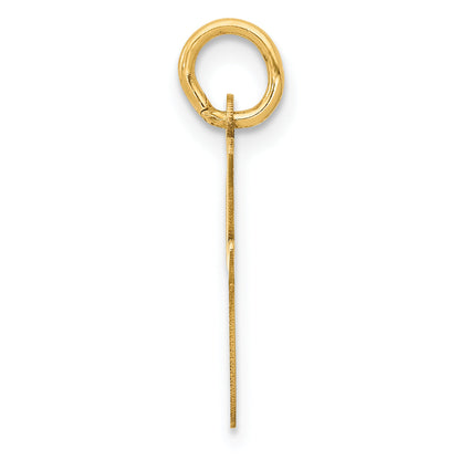 10K Yellow Gold 10K Medium Script Letter I Initial Charm
