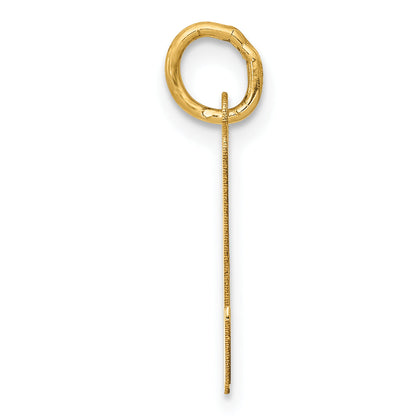 10K Yellow Gold 10K Medium Script Letter N Initial Charm
