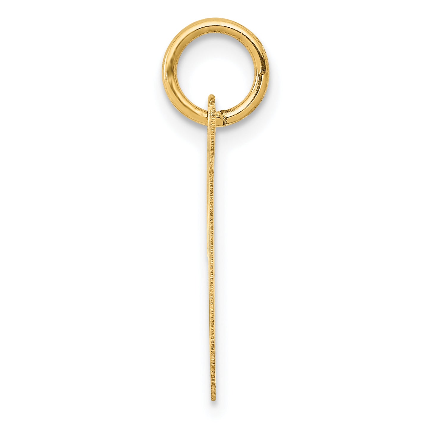 10K Yellow Gold 10K Medium Script Letter T Initial Charm