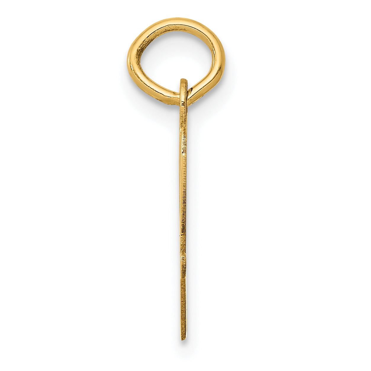 10K Yellow Gold 10K Medium Script Letter W Initial Charm