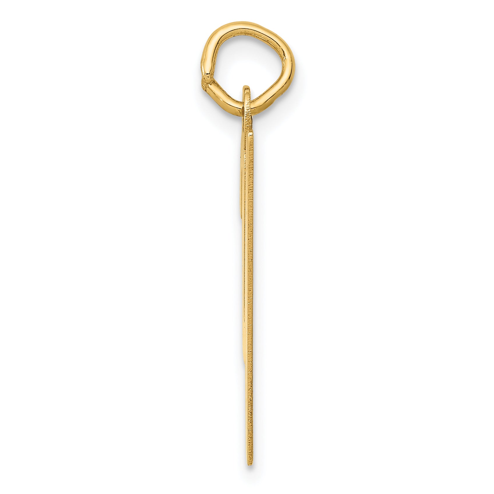 10K Yellow Gold 10K Medium Script Letter Y Initial Charm