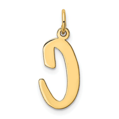 10K Yellow Gold Large Script Letter C Initial Charm