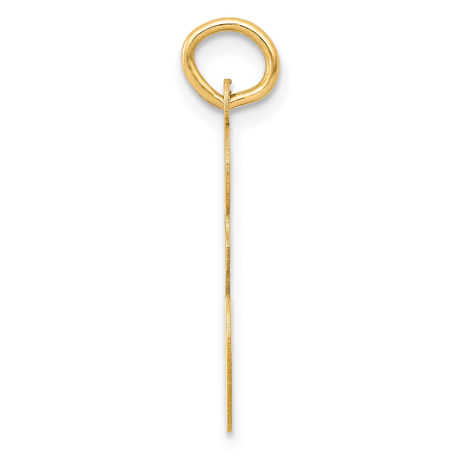 10K Yellow Gold Large Script Letter E Initial Charm