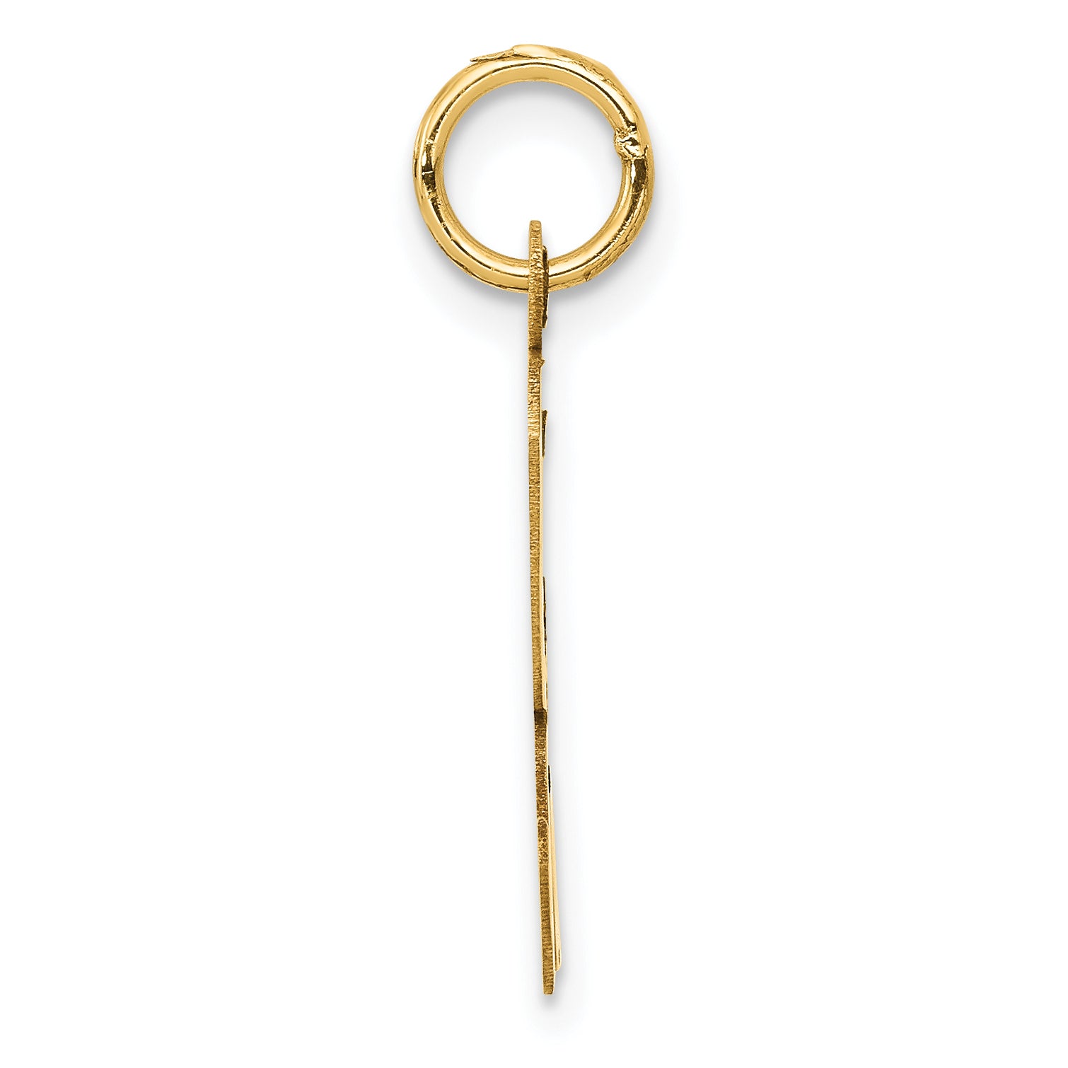 10K Yellow Gold Large Script Letter K Initial Charm