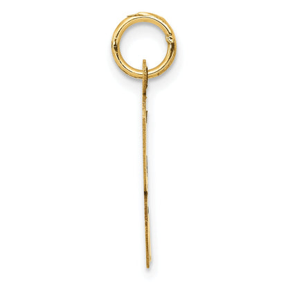 10K Yellow Gold Large Script Letter K Initial Charm
