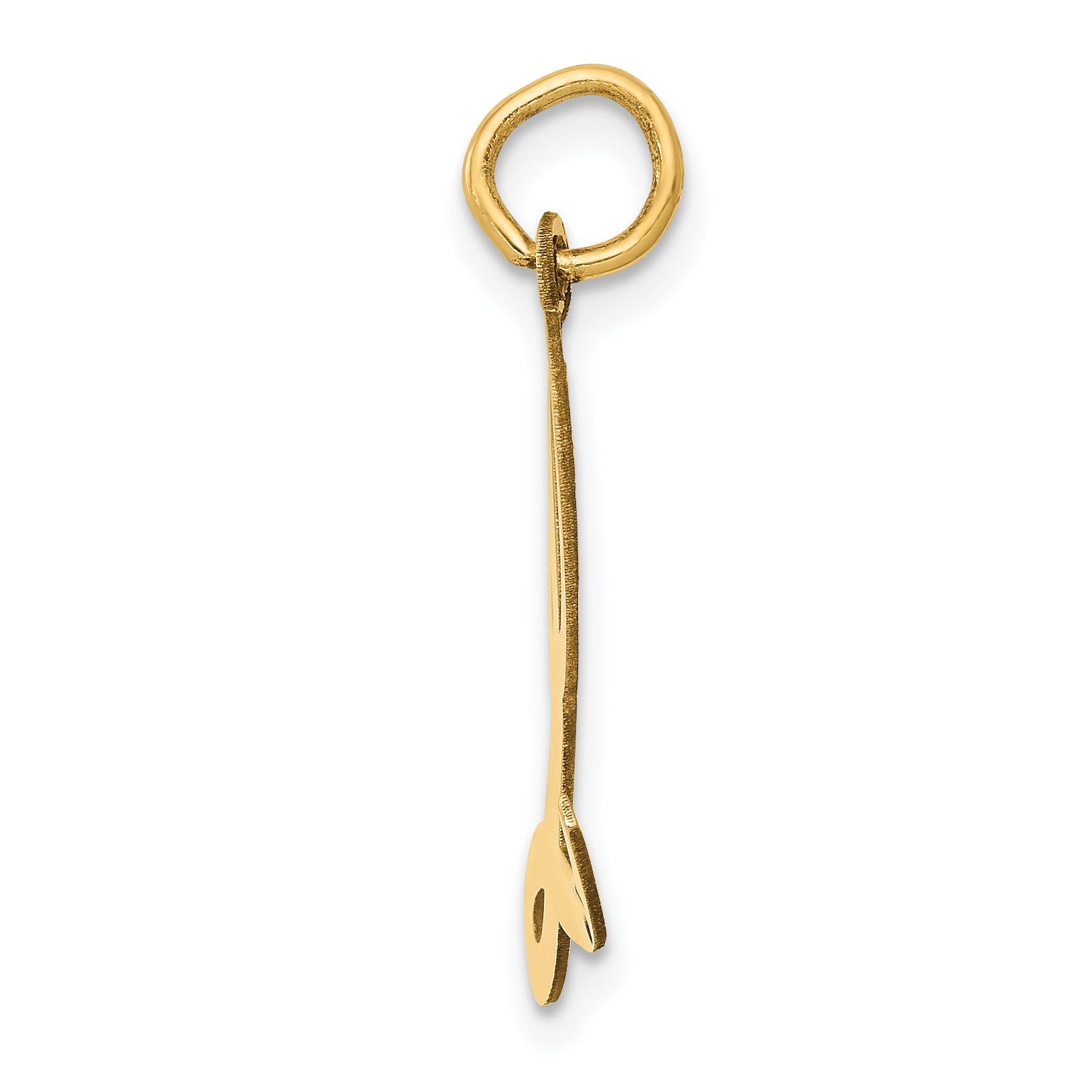 10K Yellow Gold Large Script Letter L Initial Charm