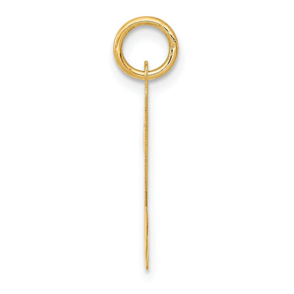 10K Yellow Gold Large Script Letter N Initial Charm