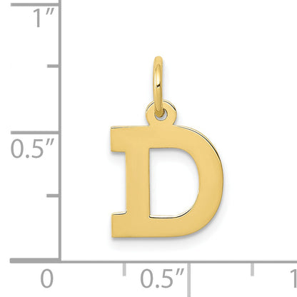 10K Yellow Gold Small Block Initial D Charm