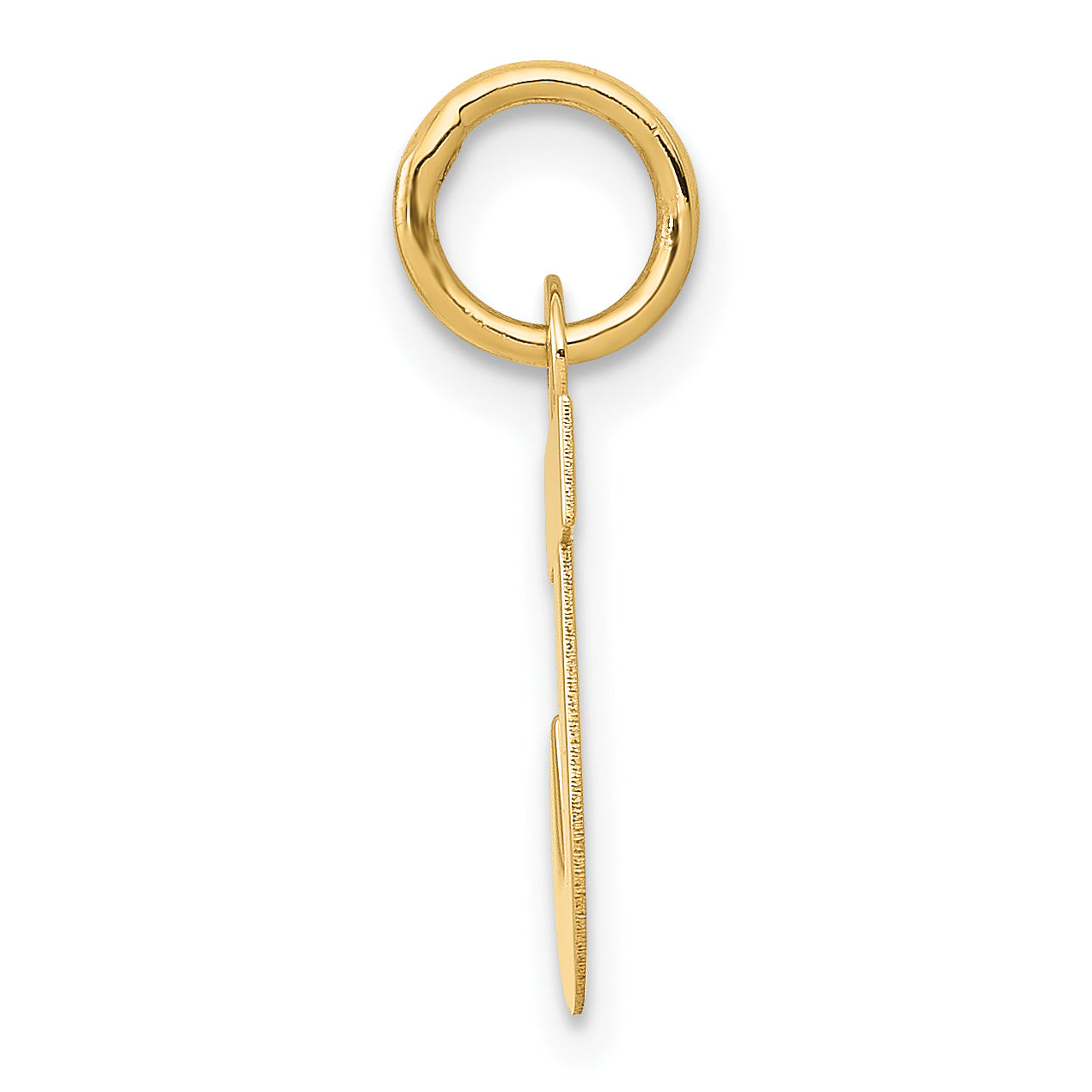 10K Yellow Gold Small Block Initial J Charm