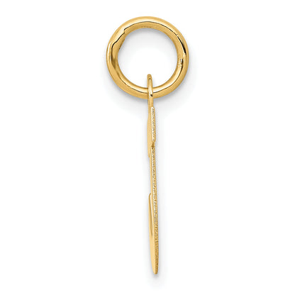 10K Yellow Gold Small Block Initial J Charm