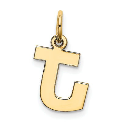 10K Yellow Gold Small Block Initial J Charm