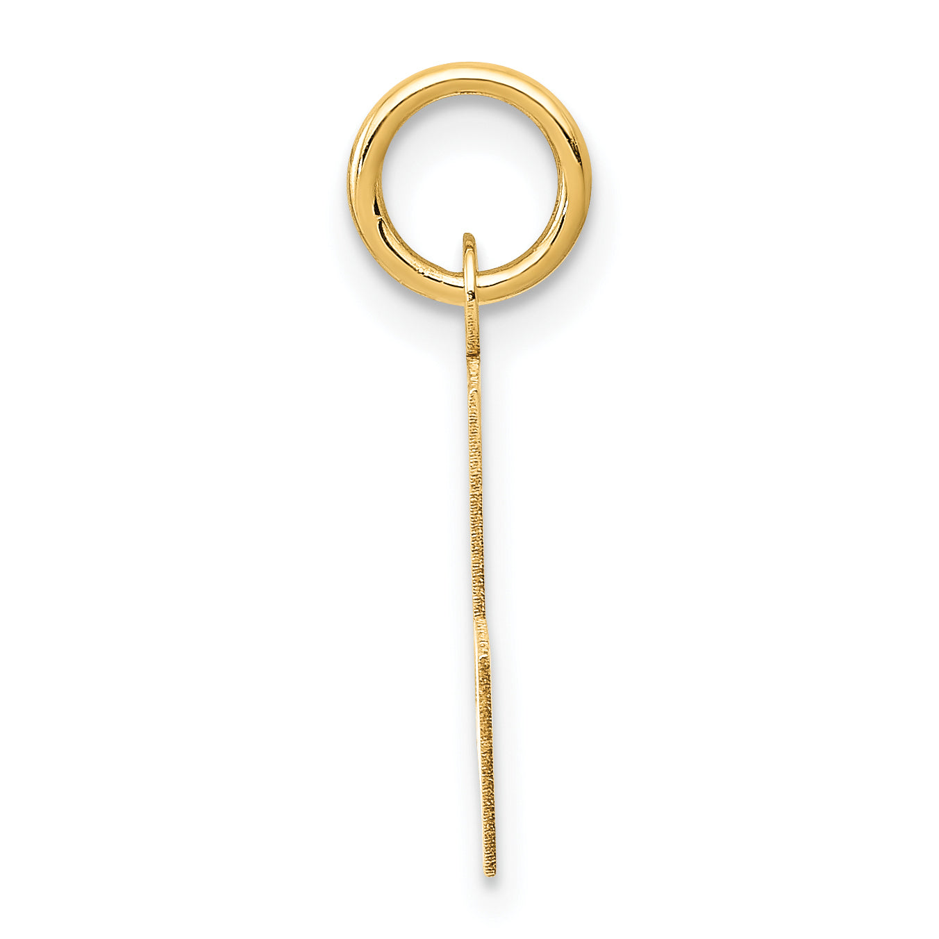 10K Yellow Gold Small Block Initial L Charm