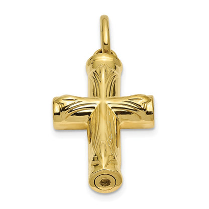 10K Yellow Gold Sentimental Expressions Cross Ash Holder Pendant