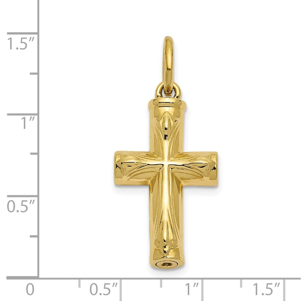 10K Yellow Gold Sentimental Expressions Cross Ash Holder Pendant