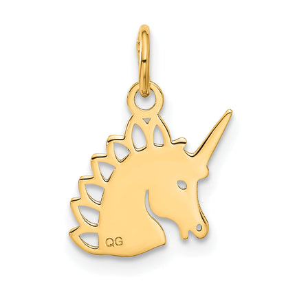 10K Yellow Gold Unicorn Charm