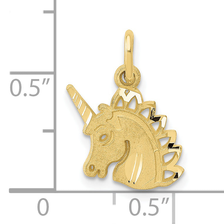 10K Yellow Gold Unicorn Charm
