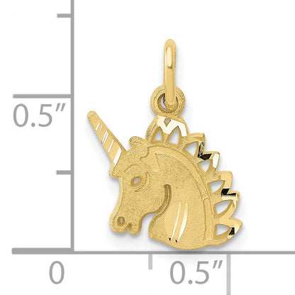 10K Yellow Gold Unicorn Charm