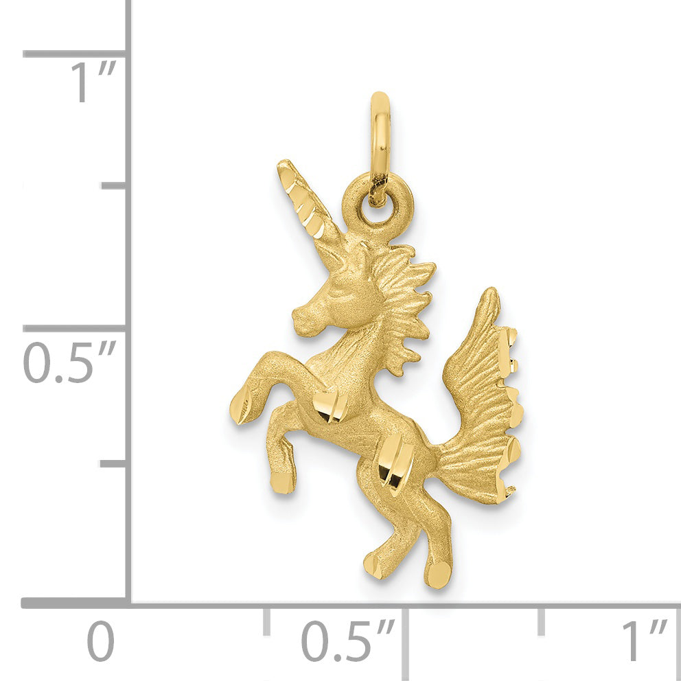 10K Yellow Gold Dancing Unicorn Charm