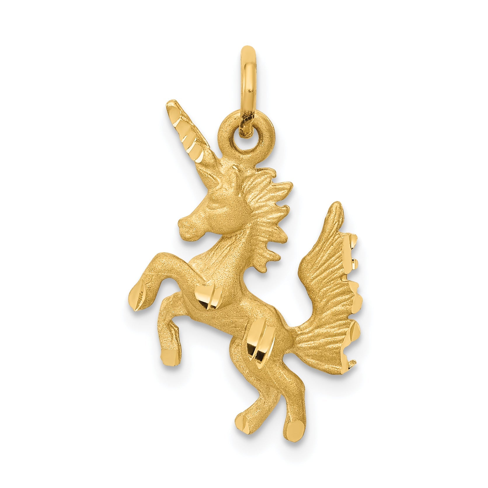 10K Yellow Gold Dancing Unicorn Charm
