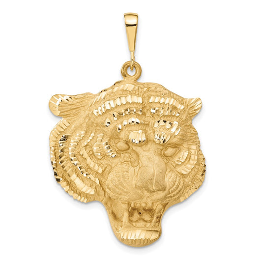 10K Yellow Gold Tigers Head Pendant