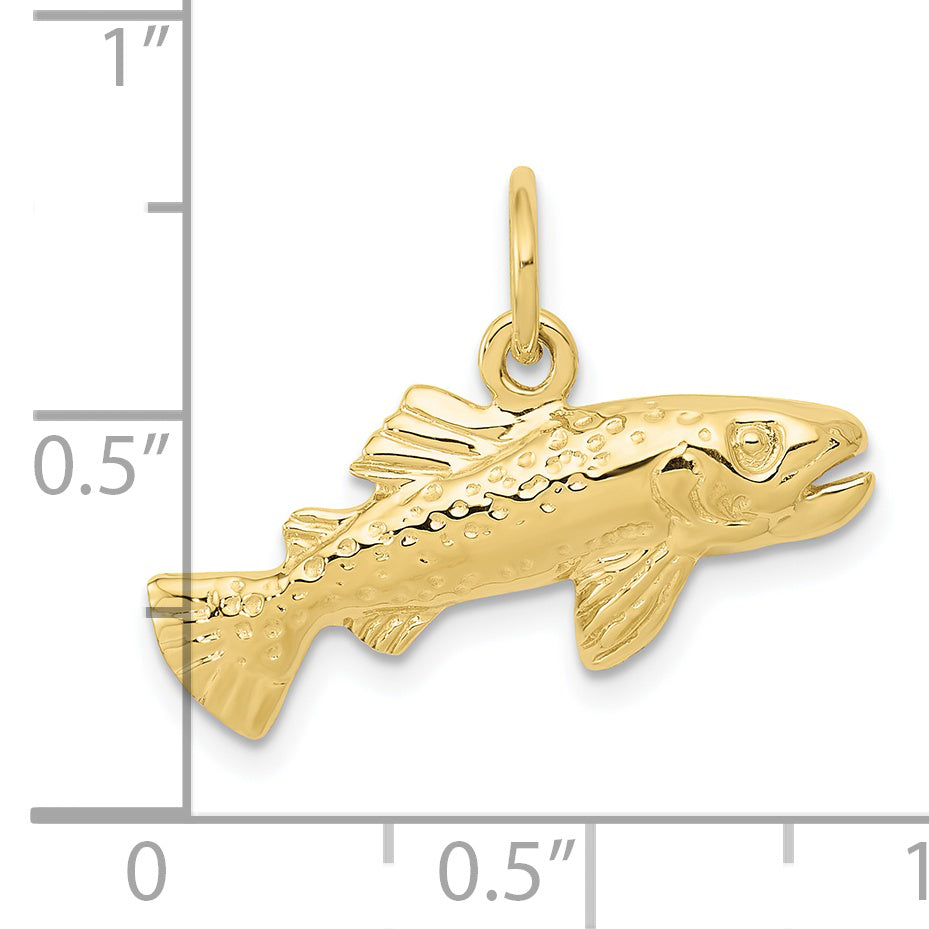 10K Yellow Gold Fish Charm