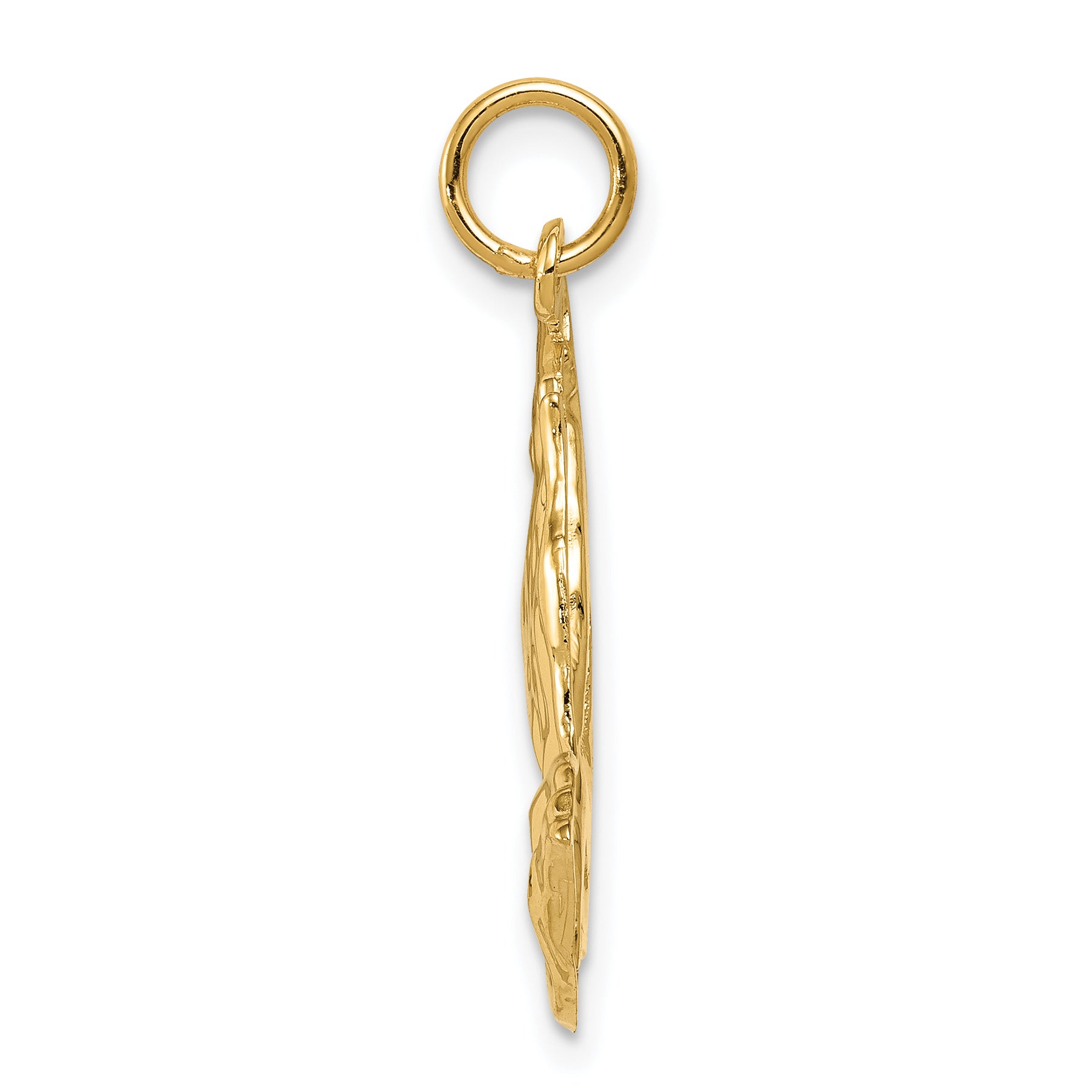 10K Yellow Gold Praying Hands Pendant