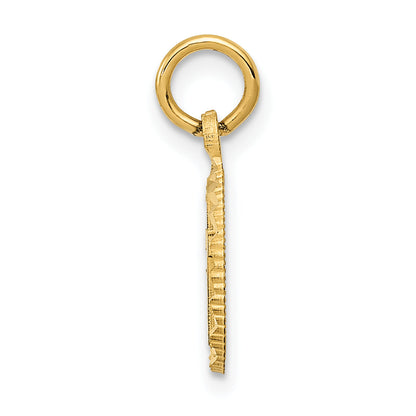 10K Yellow Gold Eternal Life Cross Charm