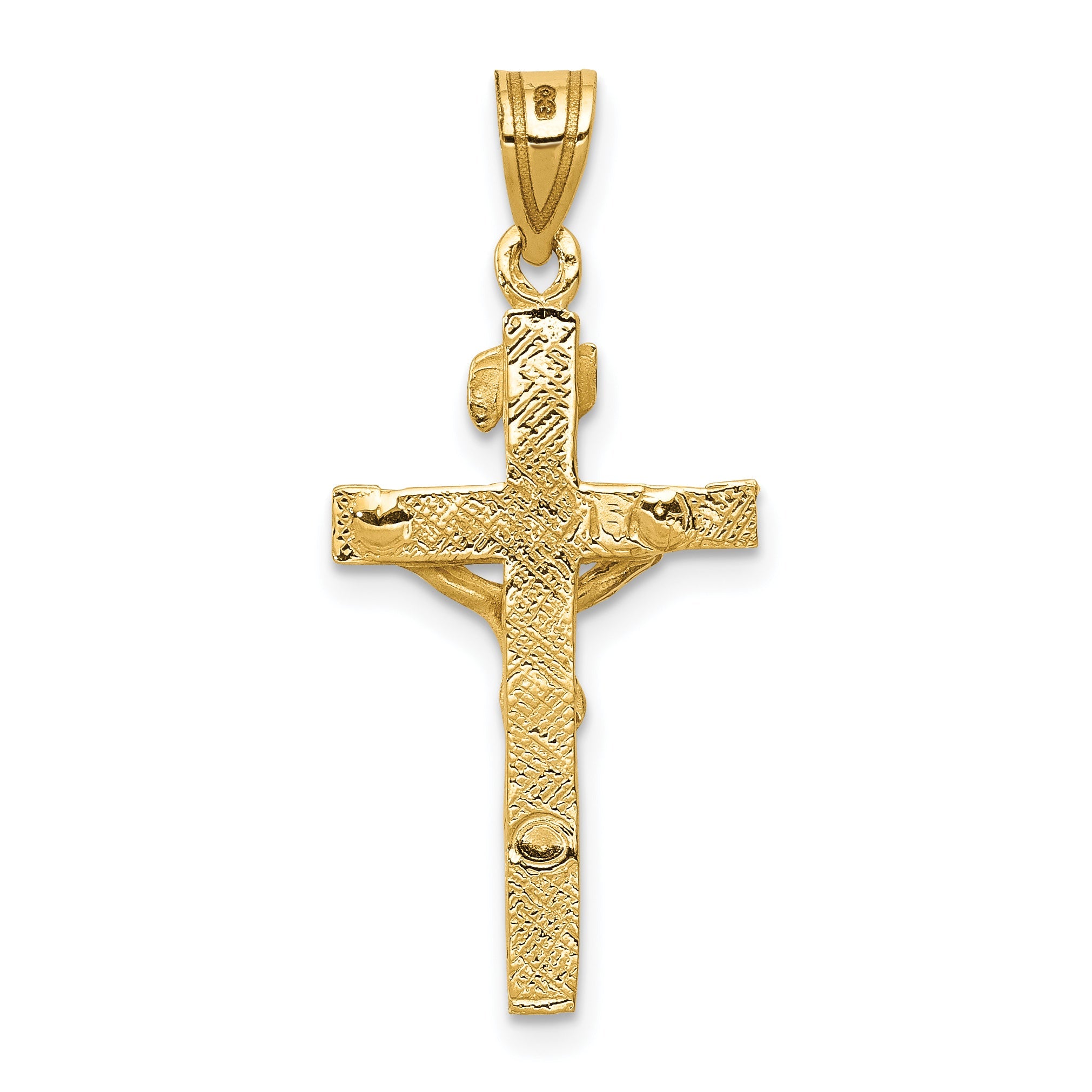 10K Yellow Gold Inri Crucifix Charm