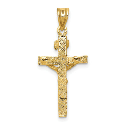 10K Yellow Gold Inri Crucifix Charm