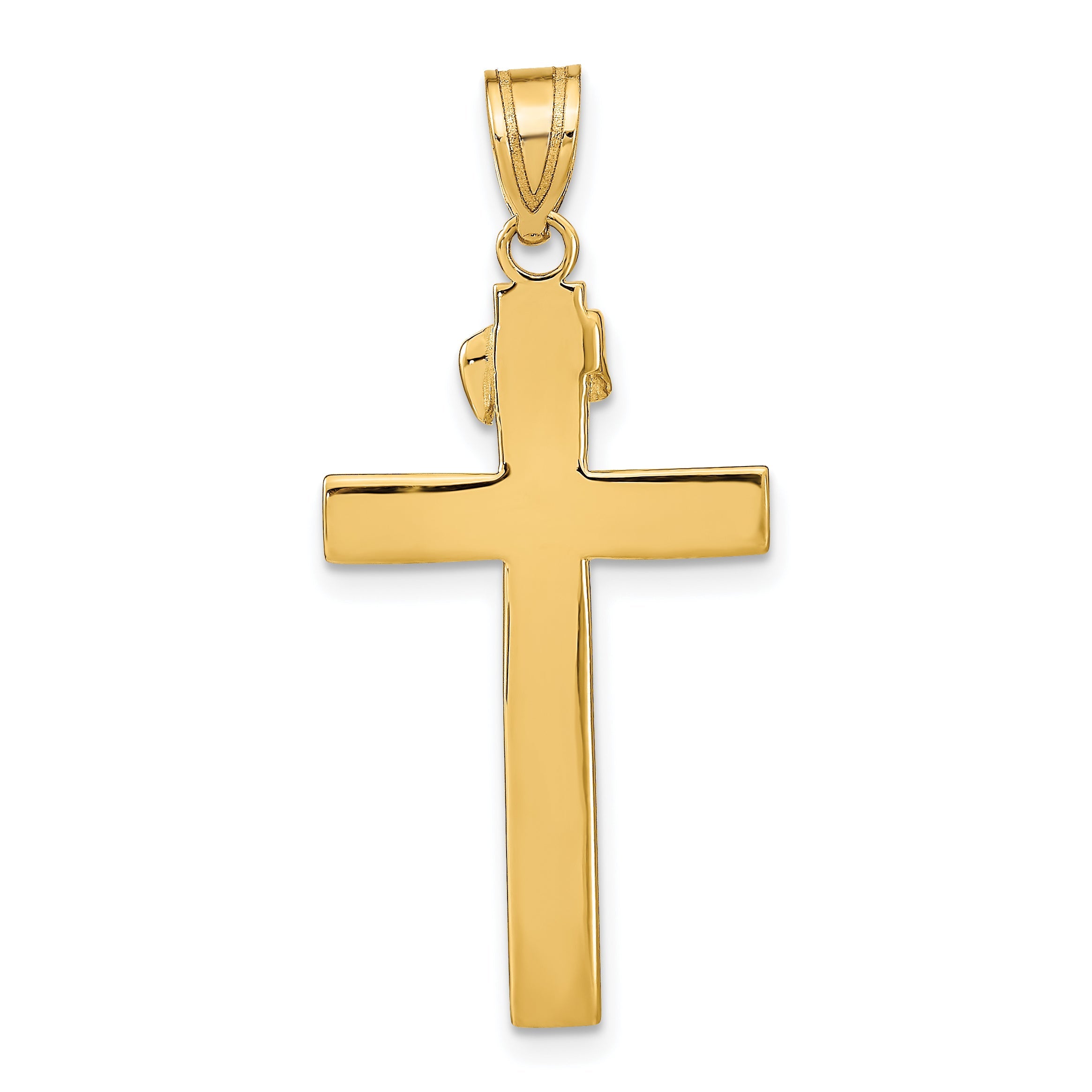 10K Yellow Gold Inri Crucifix Pendant