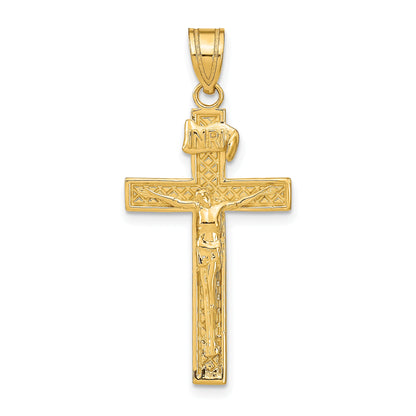 10K Yellow Gold Inri Crucifix Pendant