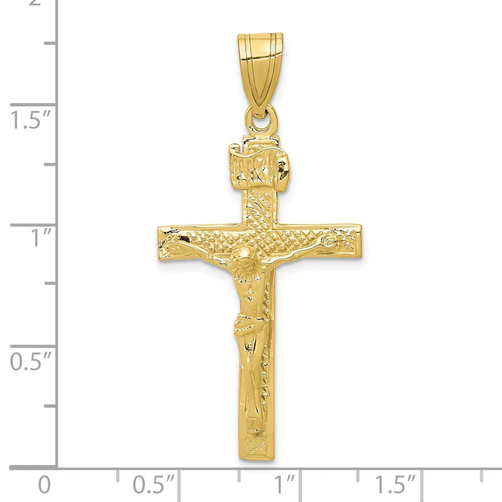 10K Yellow Gold Inri Crucifix Pendant