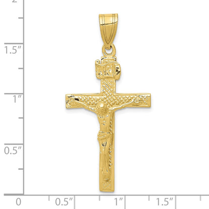 10K Yellow Gold Inri Crucifix Pendant