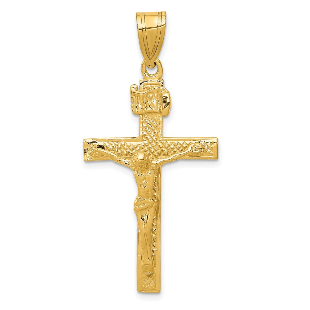 10K Yellow Gold Inri Crucifix Pendant