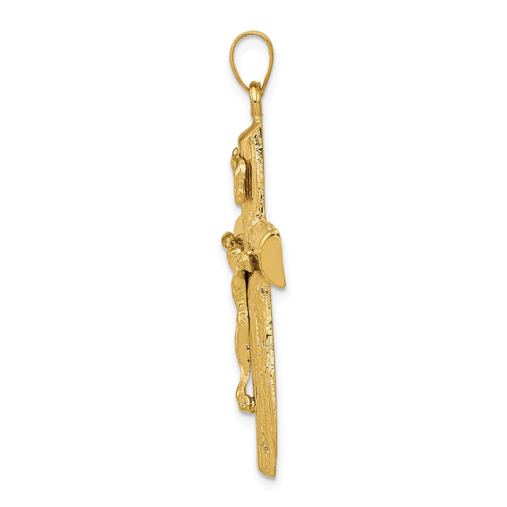 10K Yellow Gold Crucifix Charm