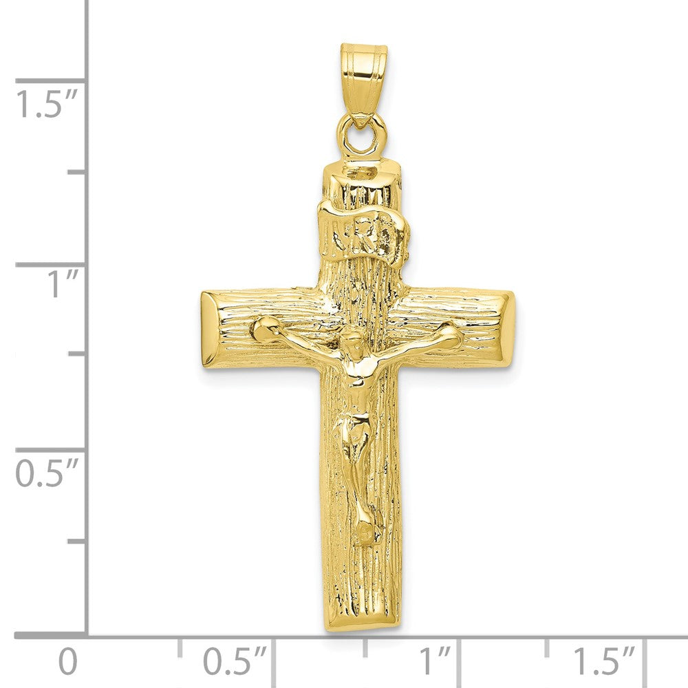 10K Yellow Gold Crucifix Charm