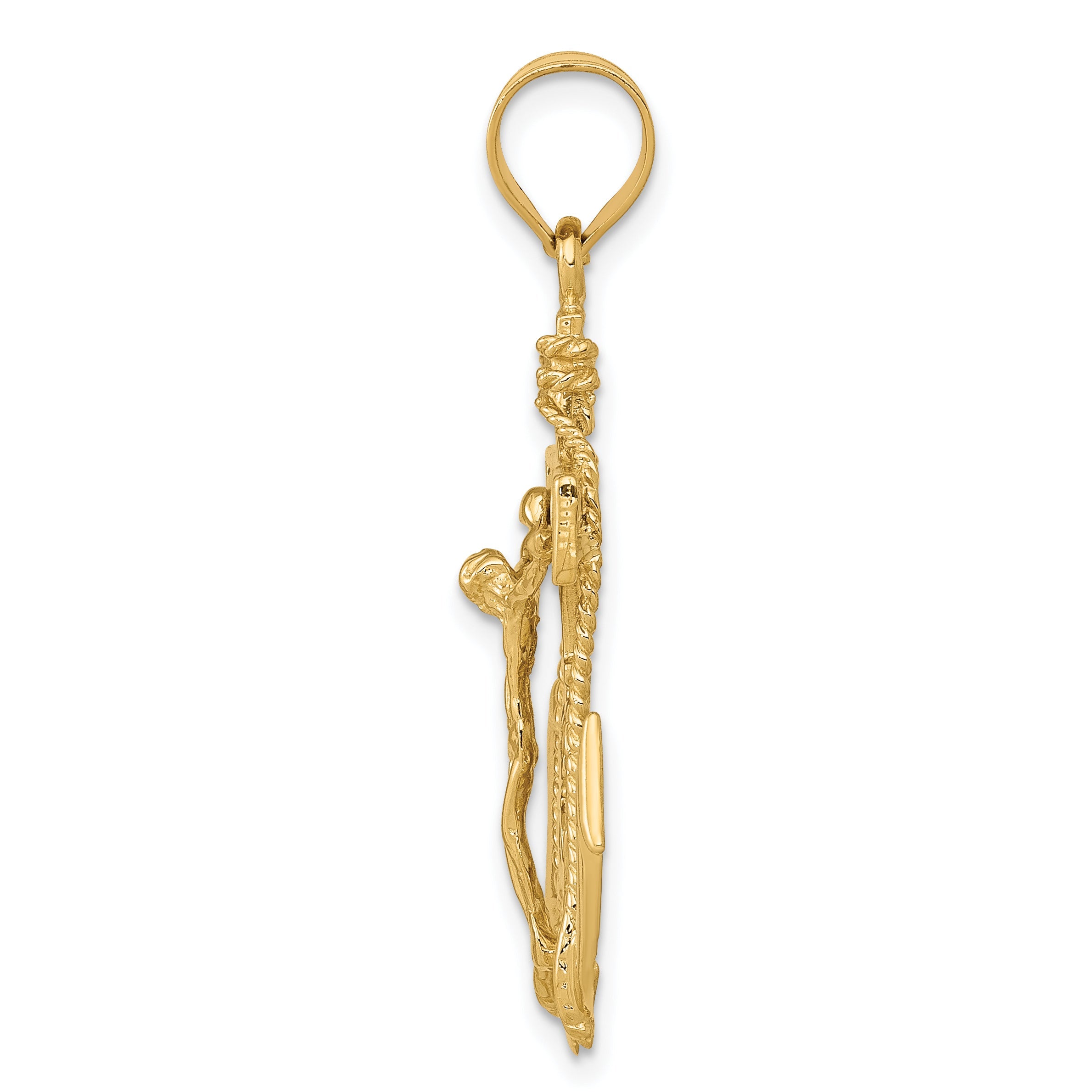 10K Yellow Gold Mariners Cross Pendant