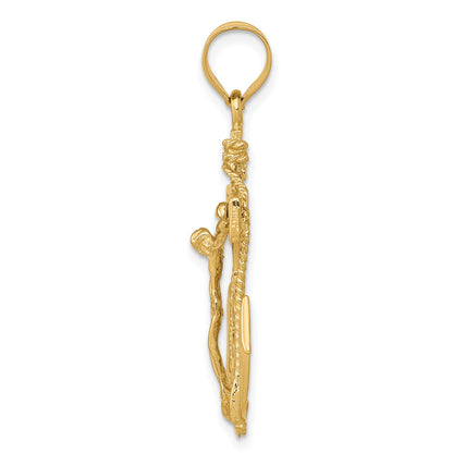 10K Yellow Gold Mariners Cross Pendant