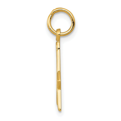 10K Yellow Gold Polished And Textured Masonic Symbol Charm