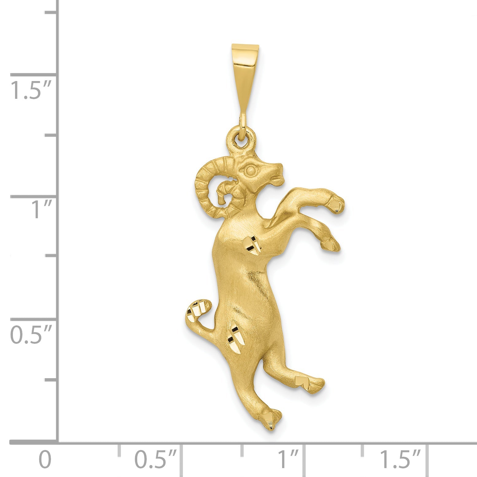 10K Yellow Gold Aries Zodiac Charm