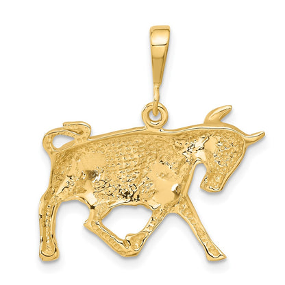 10K Yellow Gold Taurus Zodiac Charm