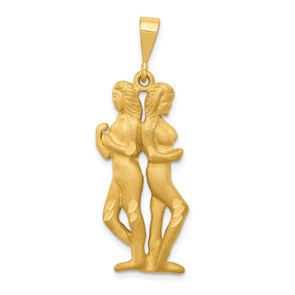 10K Yellow Gold Gemini Zodiac Charm