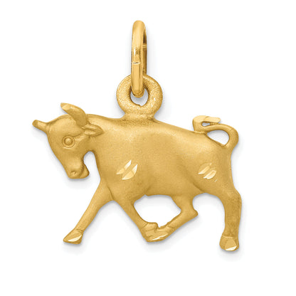 10K Yellow Gold Taurus Zodiac Charm
