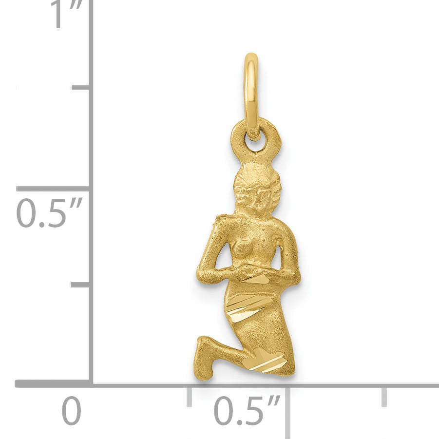10K Yellow Gold Virgo Zodiac Charm